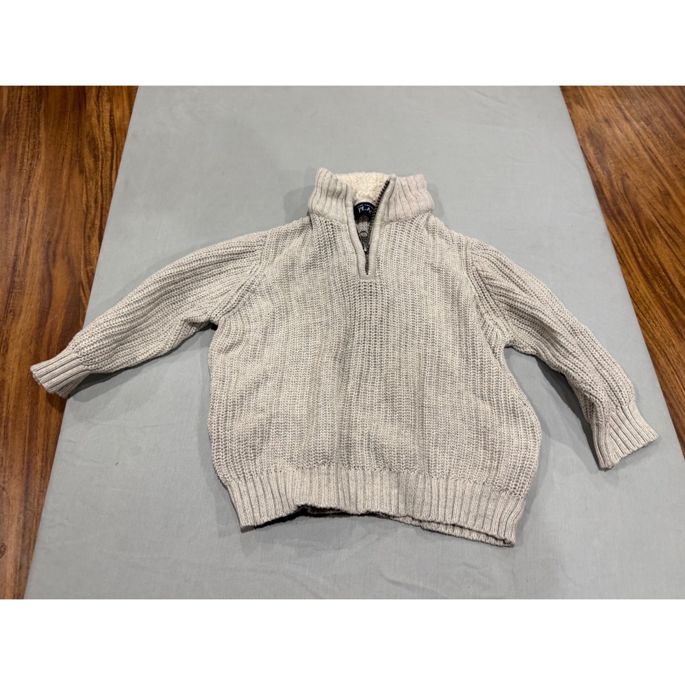Gorpcore Toddler The Childrens Place Quarter Zip Sweater 2T Gray